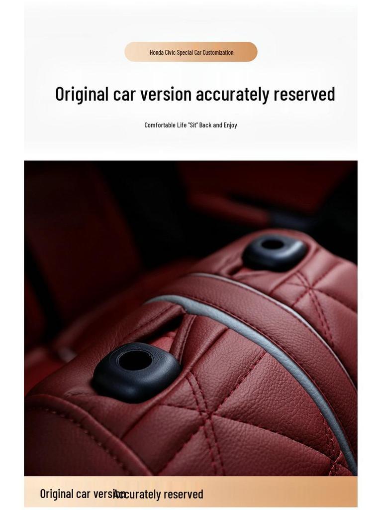 Honda Civic 5-Seater Custom Car Seat Cushion & Cover for 19-21 Models - All-Season, Full Coverage