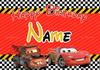 Customizable Disney Lightning McQueen backgrounds, children's birthday party decorations, photo background, baby shower banner, photo booth accessorie