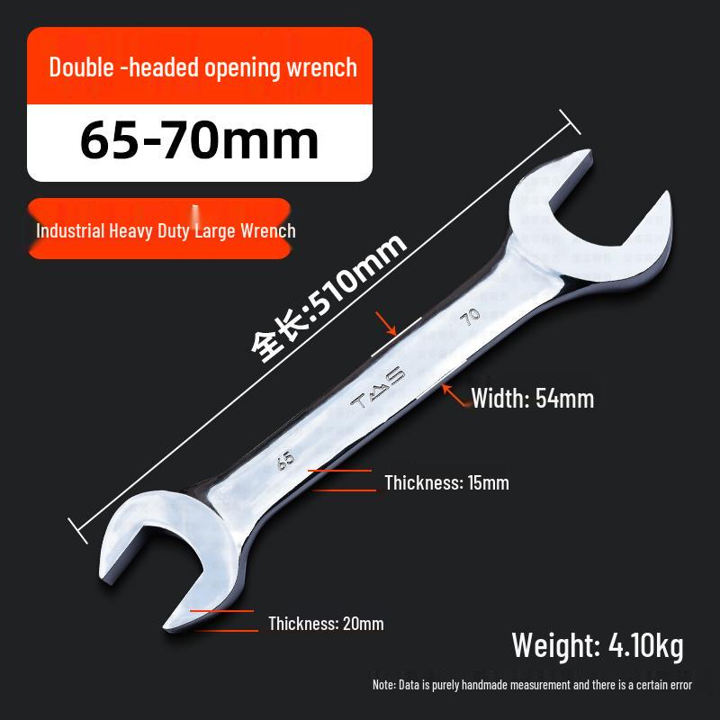 Heavy-Duty Double-Headed Open-End Wrench Set for Auto Repair - 14mm Fork Opening