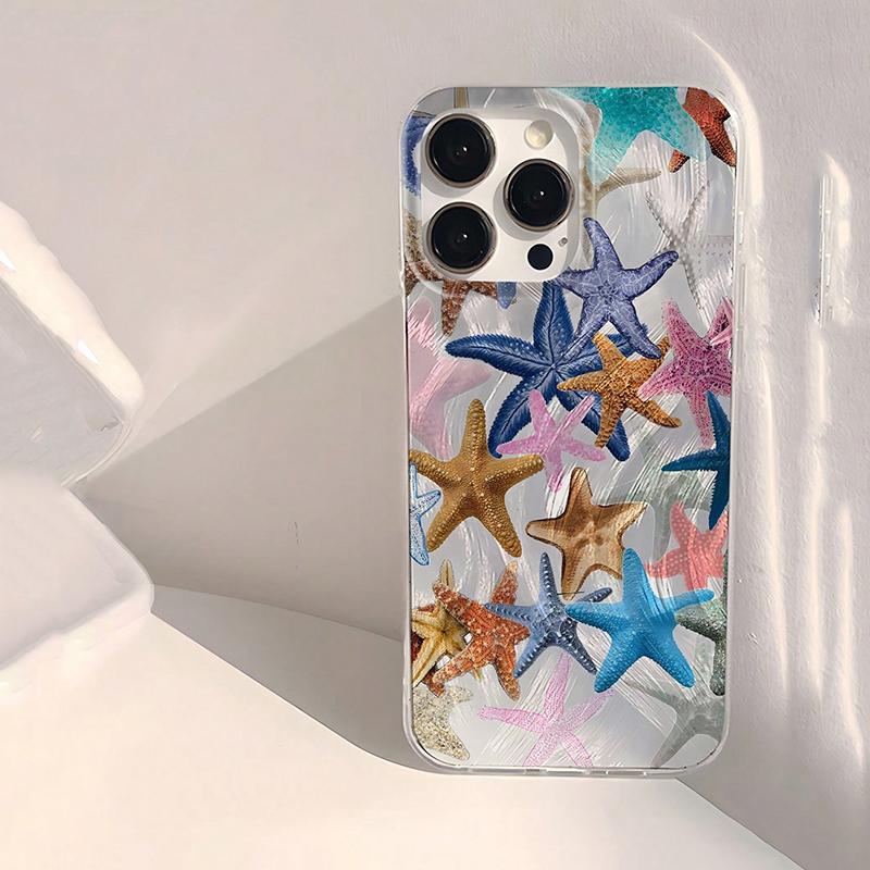 

Ocean Green Starfish Shockproof Silicone Bumper Phone Case For iPhone 16 Pro Max 15 14 13 12 11 XS X XR 7 8 Plus 16e SE 2 Cover iPhone 13 Pro Max