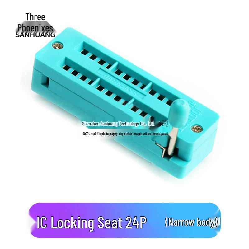 Adjustable IC Test Socket for Single-Chip Microcontroller - Compatible with 14/16/18/20/24/28/40P Wide & Narrow Body
