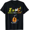 Funny Science Coffee Energy Milk Coffee Tshirt Y2k Top Emc2 Funny Printed Graphic T Shirts Casual Loose Streetwear Unisex
