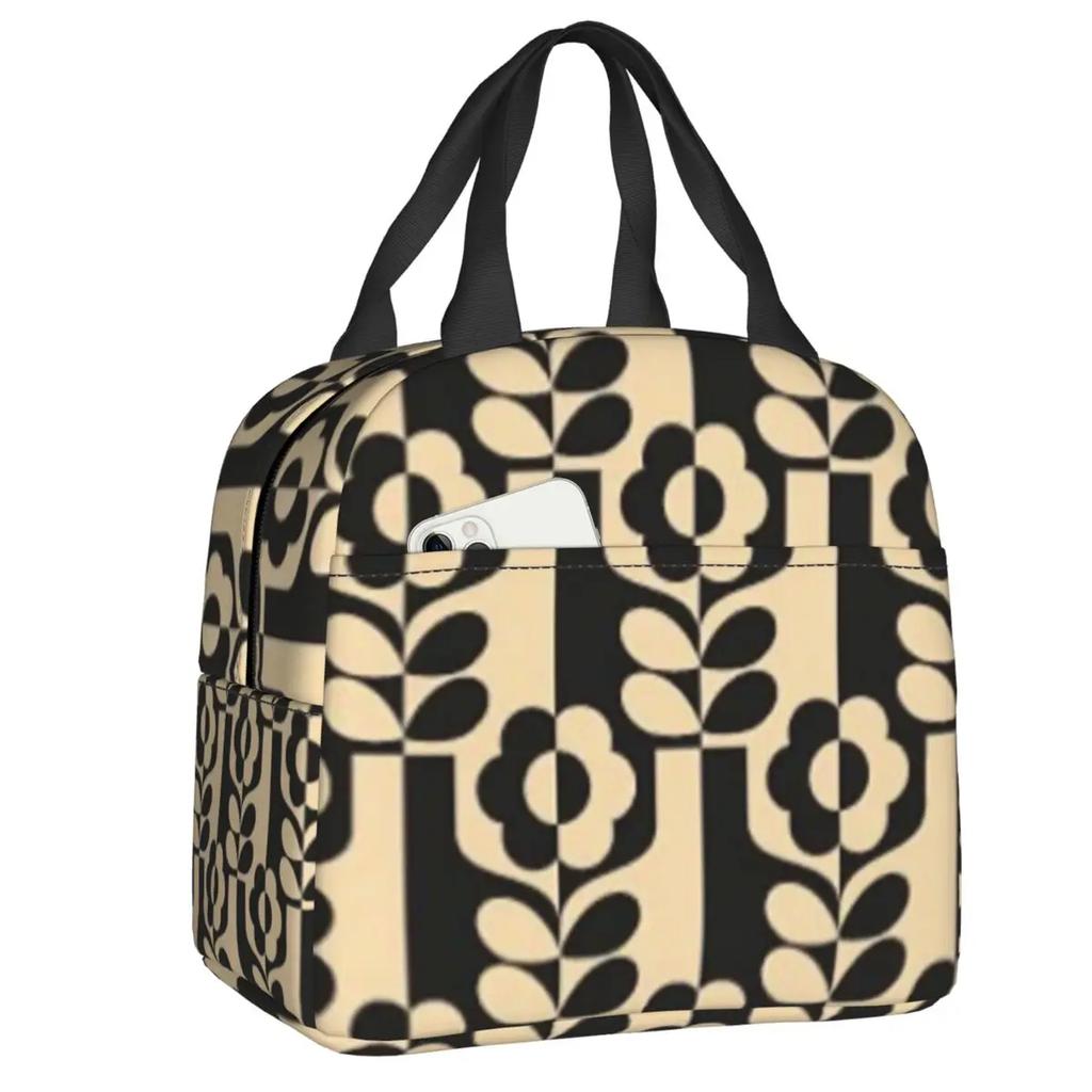Orla Kiely Bubble Flowers Insulated Lunch Bag for Women Leakproof Scandinavian Thermal Cooler Lunch Tote Beach Camping Travel