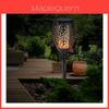 Elegant Solar Flame Torch Light With 12 Led Amber Glow Perfect For Outdoor Garden Decor
