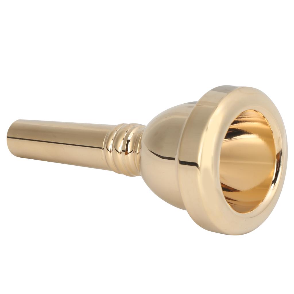 1 2in Horn Mouthpiece Durable Copper Musical Instrument Accessory for Tenor TromboneGold