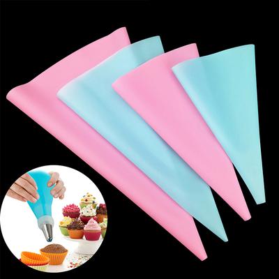 4pcs Reusable Silicone Pastry Bag Piping Cake Decorating Tools DIY Cupcake New Pastry Bags Kitchen Cakes Pastry Supplies