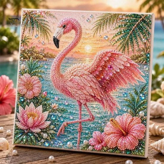 Artistic Home Wall Decoration Animal Faux Pearl Art DIY Kit, Cute Painting Exquisite Sparkling 3D Flowers Crafting Kit for Adults, Decor Desktop