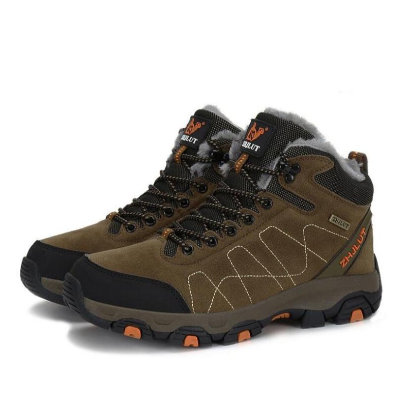 Winter Men's Casual Sports Climbing Shoes Outdoor Travel Anti-Slip Wear-Resistant Warm Cotton Shoes Large Size Work Shoes