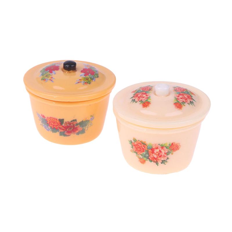 2/3Pcs Dollhouse Miniature Nostalgic Life Scene Decoration Supplies Chinese Double Happiness Enamel Basin Doll Accessories Toy