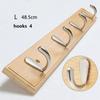 ABBP-Bamboo Wall Hooks Set - 4 Wooden Hooks For Clothes, Kitchen & Bathroom, Home Decor Hanger Hooks