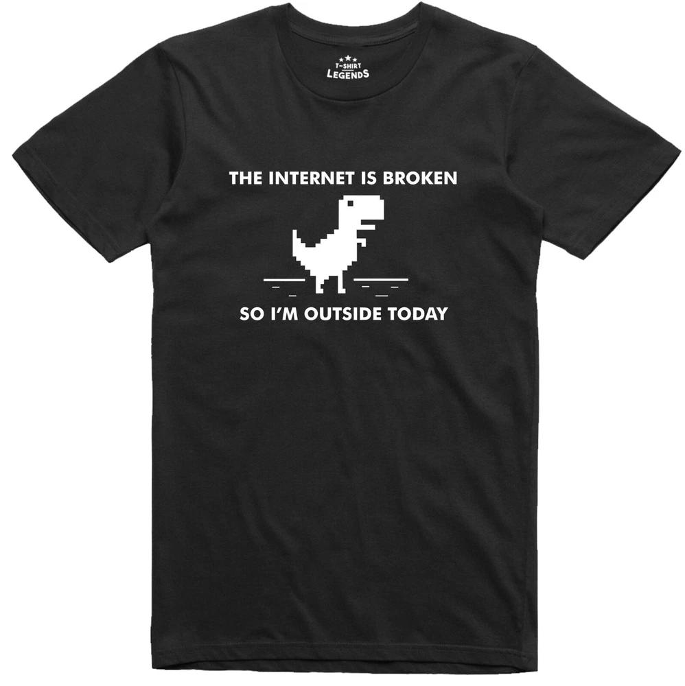 Unisexs geek tshirt Regular Fit The Internet Is Broken Funny Web Page Computer Web S