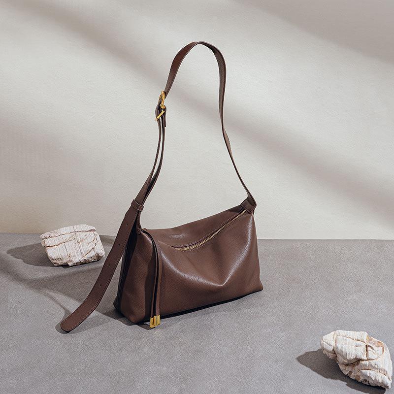 Simple Style Dumpling Bag Women's Leather Bag Fashion Trend Messenger Bag Commuter Shoulder Bag