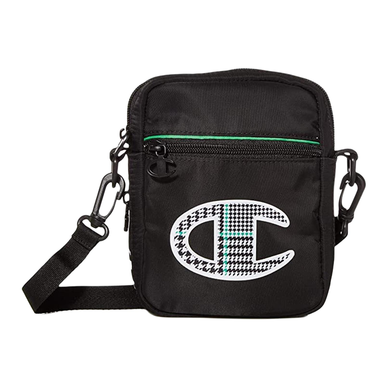 Champion Classic Big C Embroidered Logo Patch Nylon Crossbody Bag Unisex bags Black CH1099-019 Black