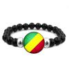 287 Länder Nationalflagge Druckknopf Elastisches Band Perlen Länderflagge Unabhängigkeitstag Perlen Schmuck Perlenarmband