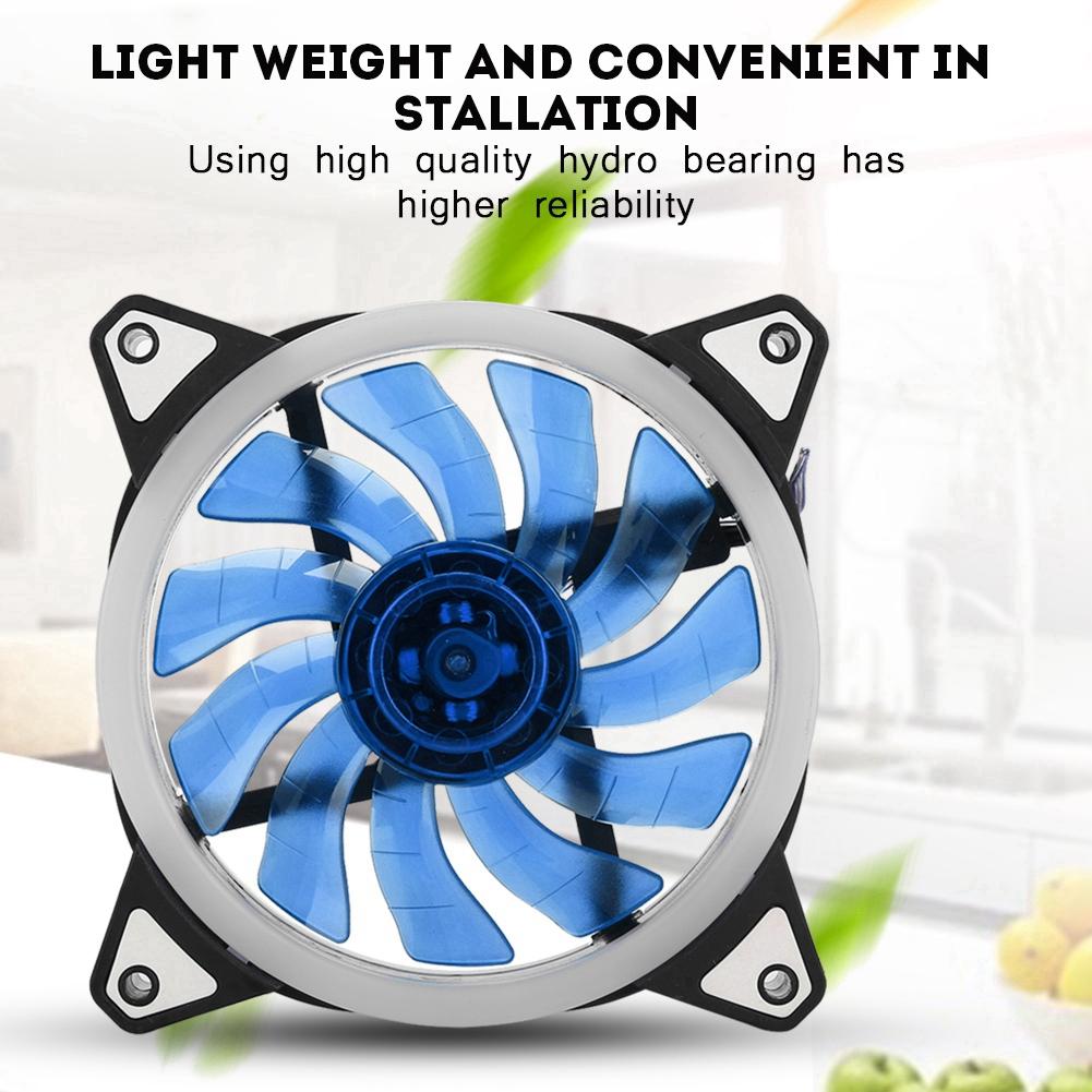 FAN- 18 12V   120mm LED Case Fan Double Aperture Multi interface Cooling Fan (Red)