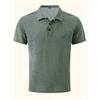 New Trendy Men'S Summer Collar Paul T-Shirt Men'S Heavy Oversize Solid Color Casual Short Sleeve