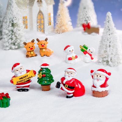 Mikro-Landschaft Weihnachtsmann Rentier KristallkugelLandschaftsdekorationZubehör und kleine Ornamente