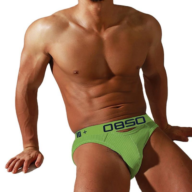 Men Erotic Clothing Men Underpants Low Waist Sexy Leakage Cotton Comfortable Bag Triangular Pants Trendy