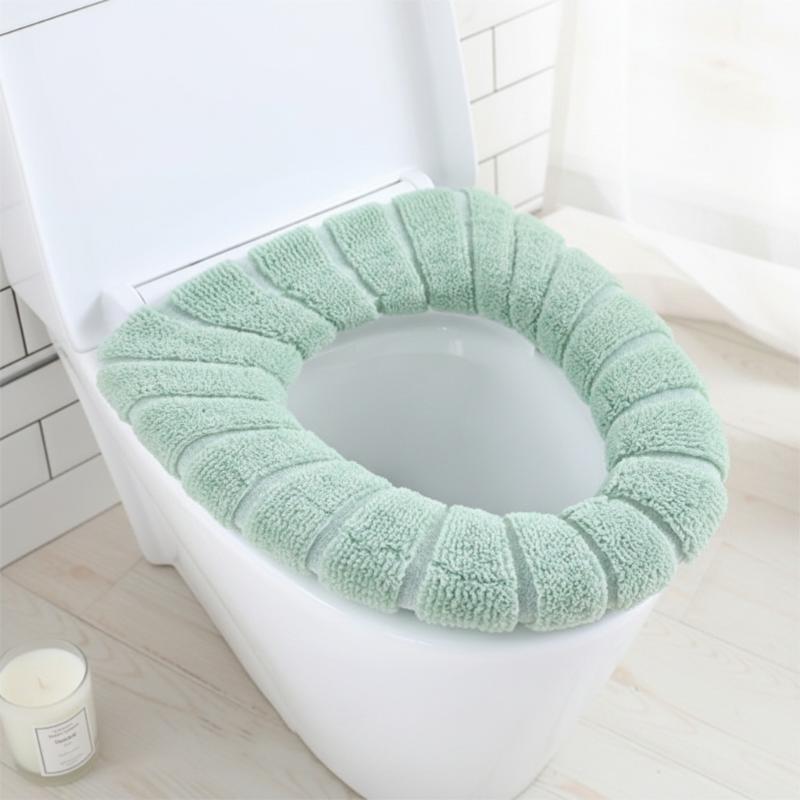 1Pcs Bathroom Toilet Seat Cover Soft Warmer Washable Mat Cover Pad Cushion Seat