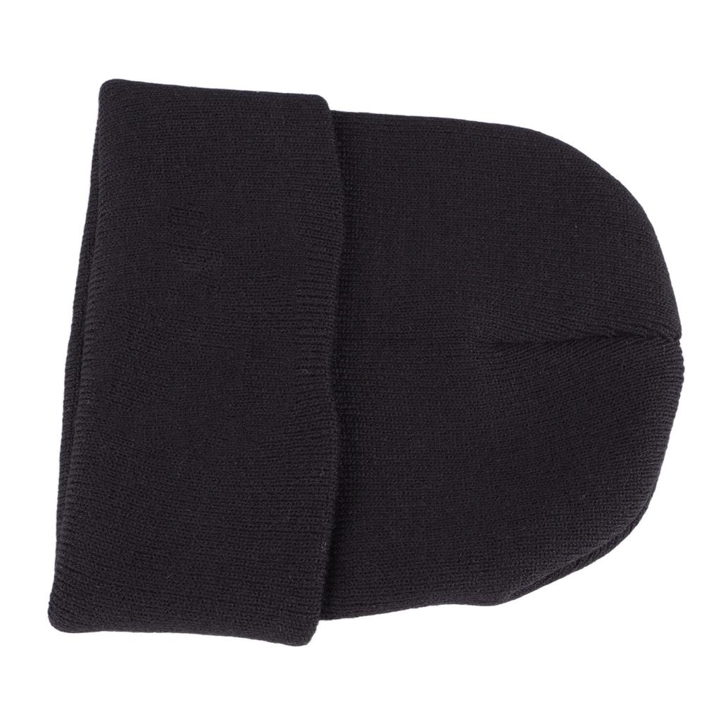 Black Warm Hat High Elasticity Acrylic Fiber Thermal Hat for Autumn Winter Black Imp Decoration