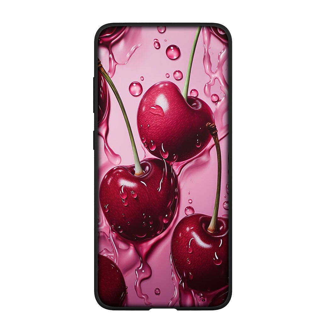 Phone Case for Samsung Galaxy S25 S23 S22 S24 Ultra FE A05 A06 A15 A16 A36 A37 A35 A54 A24 A52 A55 A56 A57 A25 A26 A53 A17 Summer Fruit Cherry Cover