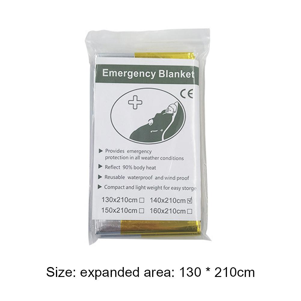 Foil Emergency Blanket Lightweight Waterproof Survival Blanket Insulation Lifesaving For Hiking Outdoor For Travel Hunting