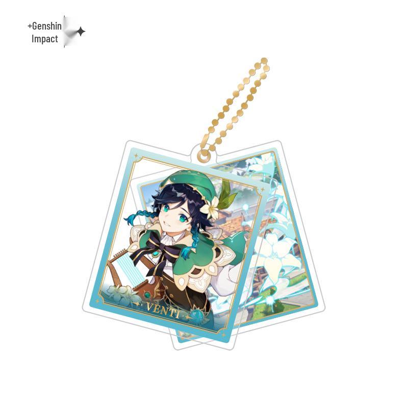 In Stock: Genshin Impact Character Badges & Keychains - Furina & Kazuha Series