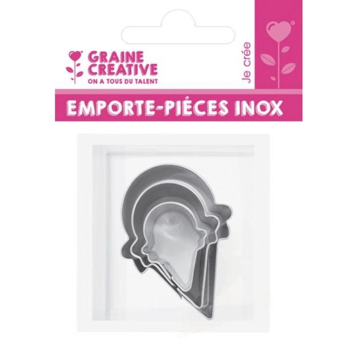 Metall-Ausstecher Eiswaffel 3-teilig