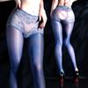 Women 2 In 1 Lace Patchwork Briefs Pantyhose Panties Elastic Tights 5D 912Pin Oil Shiny High Waist Shaping Maid Stockings