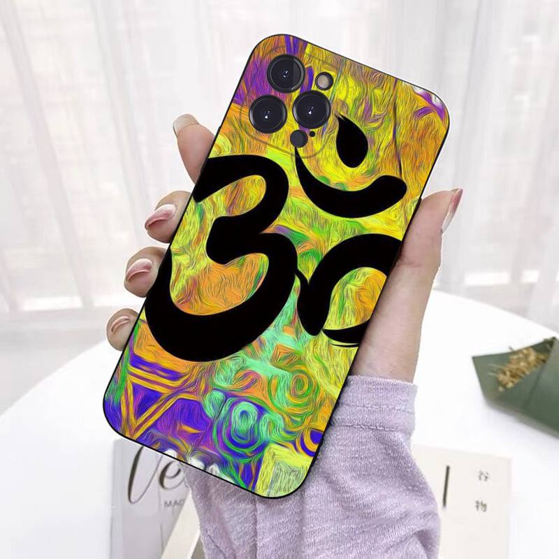 Husa de telefon Aum Om Yoga din silicon moale pentru iPhone 14 13 12 11 Pro Mini XS MAX 8 7 6 Plus X 2020 XR Shell