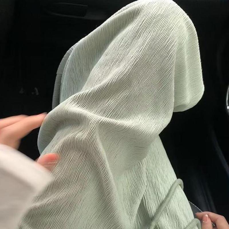 Narrow Wide Leg Pants for Women Spring Autumn Summer High Waist Drape Casual Pleated Straight Ice Silk Pants