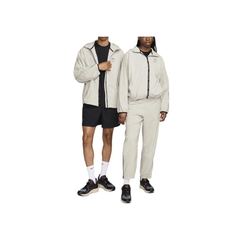 Nike X Patta SS24 Comfortable Fashion Sports Hooded Logo Print Zip-Up Long Sleeve Jacket Unisex Jacket Gray FJ3088-126