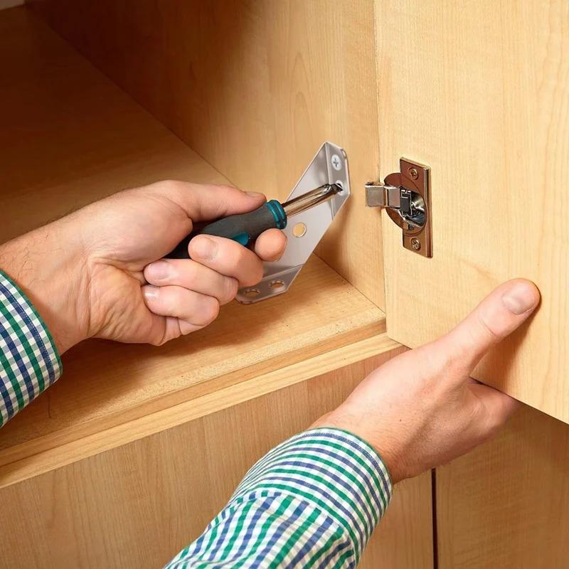 10/20/40/50pcs Thickened Stainless Steel Angle Code 90 Degrees Right Angle Fixed Bracket Furniture Connectors