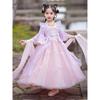 Girl Hanfu Long-sleeved Chiffon Fairy Skirt Little Girl Long-style Classical National Style Dress