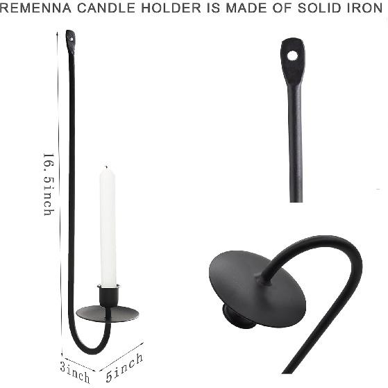 Metal Wall Candle Sconce Holder Set of 2 Wall Mount Candle Holders Modern Wall Candle Sconces Hanging for Living Room Farmhouse Fireplace Wedding