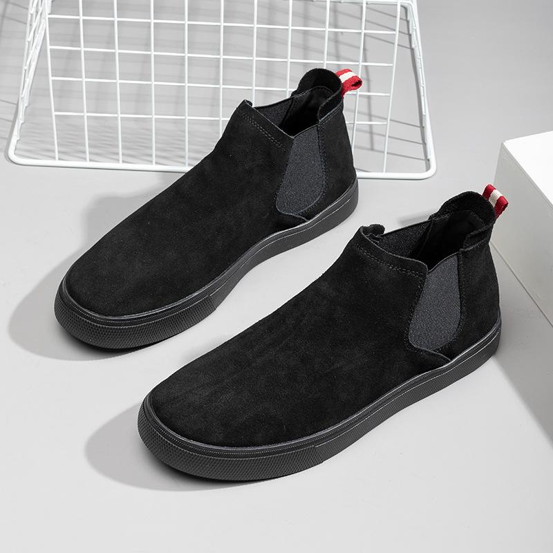 Winter Martin boots men's velvet two cotton shoes Korean version high-top shoes warm retro British short boots