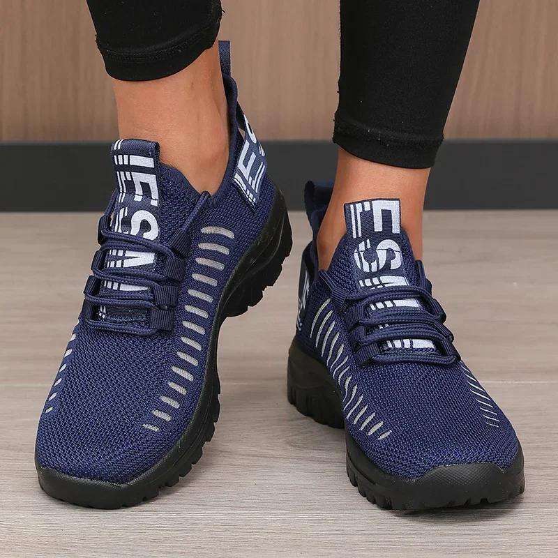 Damenmode Laufschuh Atmungsaktiv Leichtgewicht Gepolsterte Sohle Sport Fitnessstudio Outdoor Trainings-Sneaker Schnelltrocknend De Mujer