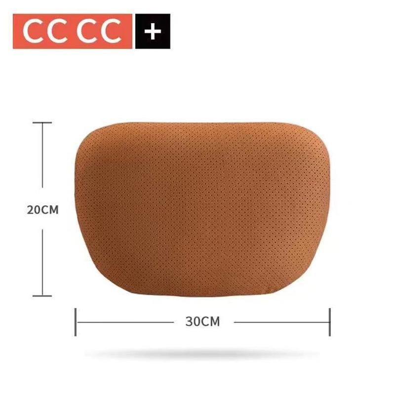 Suitable for perforated car headrests, similar style to Mercedes-Benz S-Class Maybach seat pillows, car interior neck protectors. Perforated - Single Headrest
