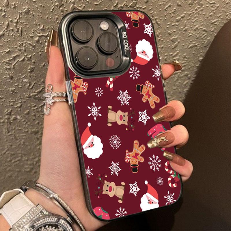 Christmas Gingerbread Winter Snowflake Gift Phone Case For iPhone 17 16 15 14 Pro Max 13 12 11 XS X XR 7 8 Plus 16e 17 Air Cover
