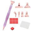 Caneta de Pintura com Diamantes de Resina 5D Fio Cabeças de Caneta de Metal de Reposição Canetas de Broca de Ponta Com Argila Adesiva Artesanato de Arte DIY Pintura com Diamantes