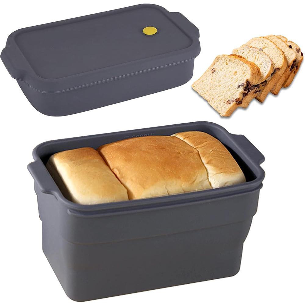 

LMETJMA Silicone Bread Loaf Pan Collapsible Bread Toast Box Mold Non-Stick Bread Baking Pan Brownie Loaf Pan For Homemade Bread чёрный