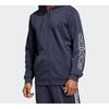 Adidas Sporty Knit Hooded Jacket Men Outerwear Blue DQ3117