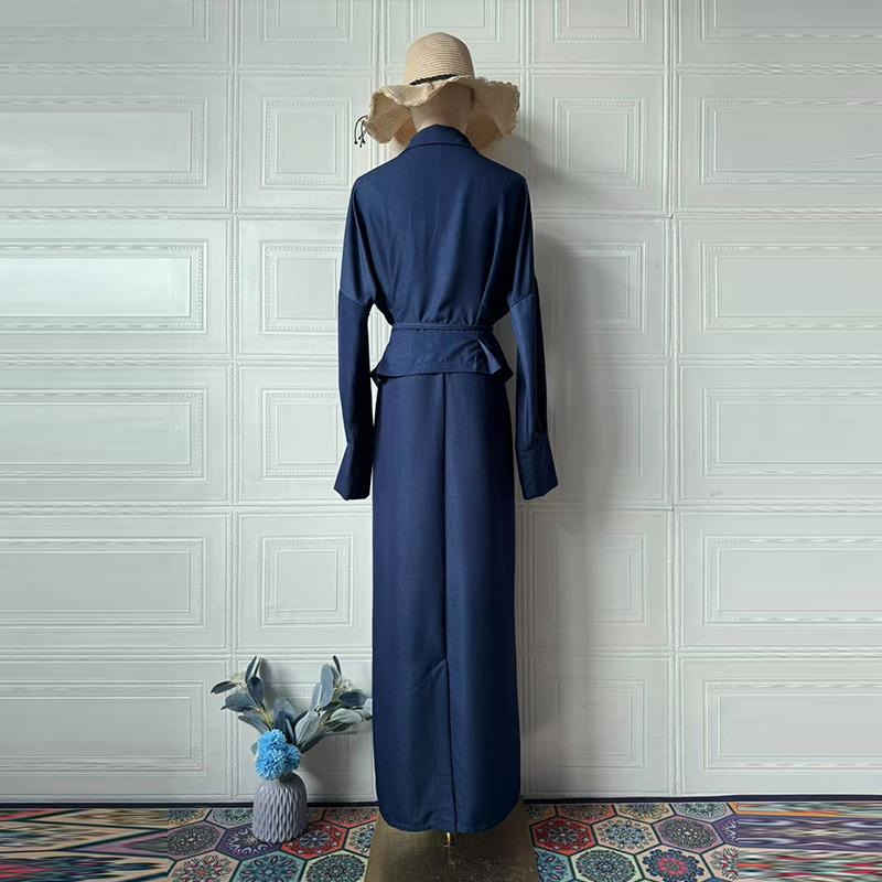 Casual Jackets Skirts Sets Women Loose V Neck Long Sleeves One Button Belt Outfits Female 2025 Summer Fashion Chic Solid Set