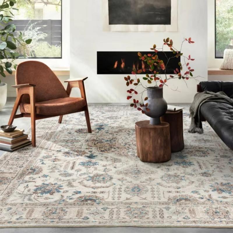 Waschbare Boho Teppiche Rutschfester Teppich für Wohnzimmer Schlafzimmer Küche Vintage Heimdeko Teppich Schlafzimmer Bettseite Weicher Teppich