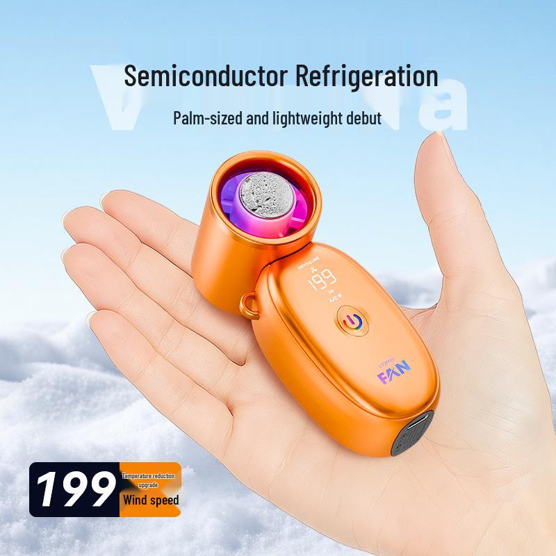 Turbo Handheld Mini Fan: High-Speed, USB Rechargeable, Long-Lasting Battery, Portable and Powerful for Outdoor Use