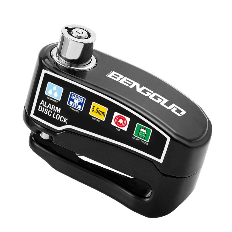 Bloqueo de Disco de Freno con Alarma Impermeable para Moto Bicicleta Scooter Dispositivo Antirrobo de Alta Seguridad
