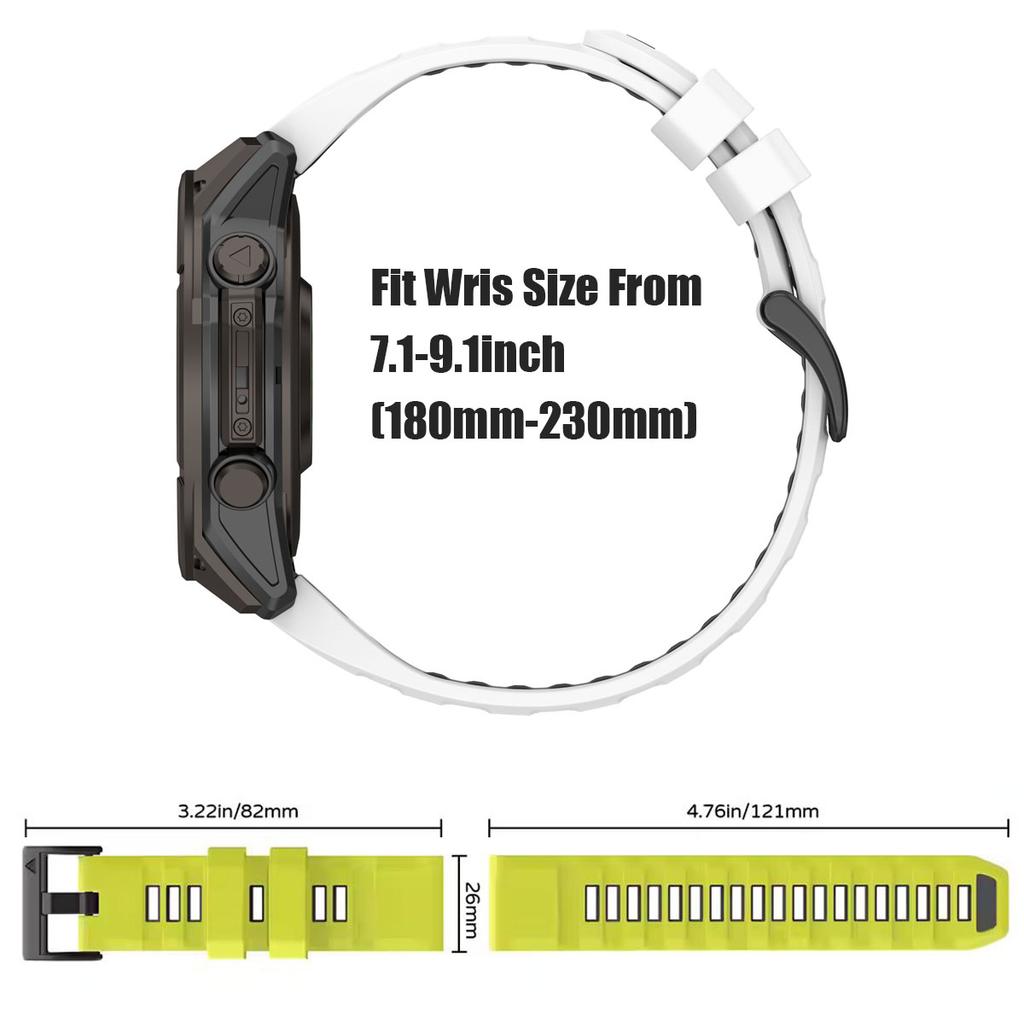 22mm 26mm Original Strap For Garmin Fenix 8pro 47mm 51mm/Fenix 7X 6X 5X 7Pro 6 5 Plus Rubber Wrist Band For Instinct 3/Epix Pro