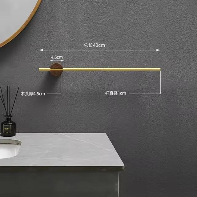 40/50cm Towel Rack Towel Hanger Bath Towel Holder Wood Wall Hanging Towel Bar Bathroom Shelf Kitchen Storage RacK Home Accessory