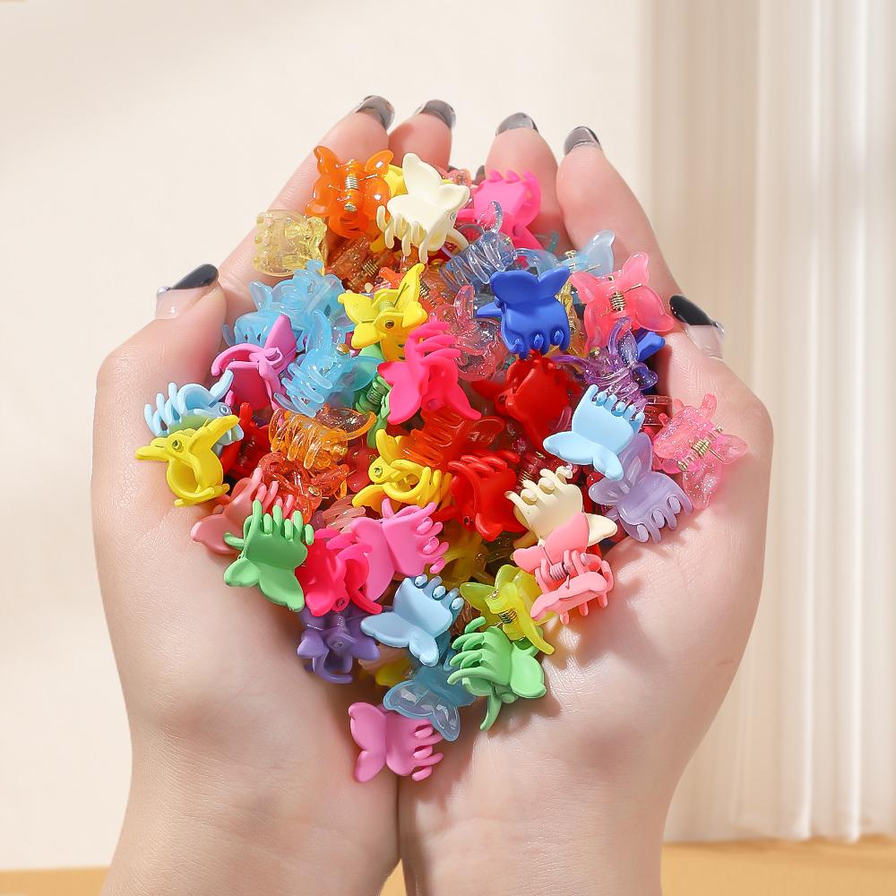 10Pcs Colorful Butterfly Mini Hair Clip Claw Grip Barrettes Clamps Girls Hairpin Claw Clip Hair Styling Accessories
