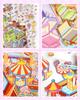 Set of 4 3D Cartoon Scene Miniature Stickers and Make Your Own Home Sticker Kit for Adults and Fun Room Stress Relief Pins, Kids, Decor, (Style 1)
